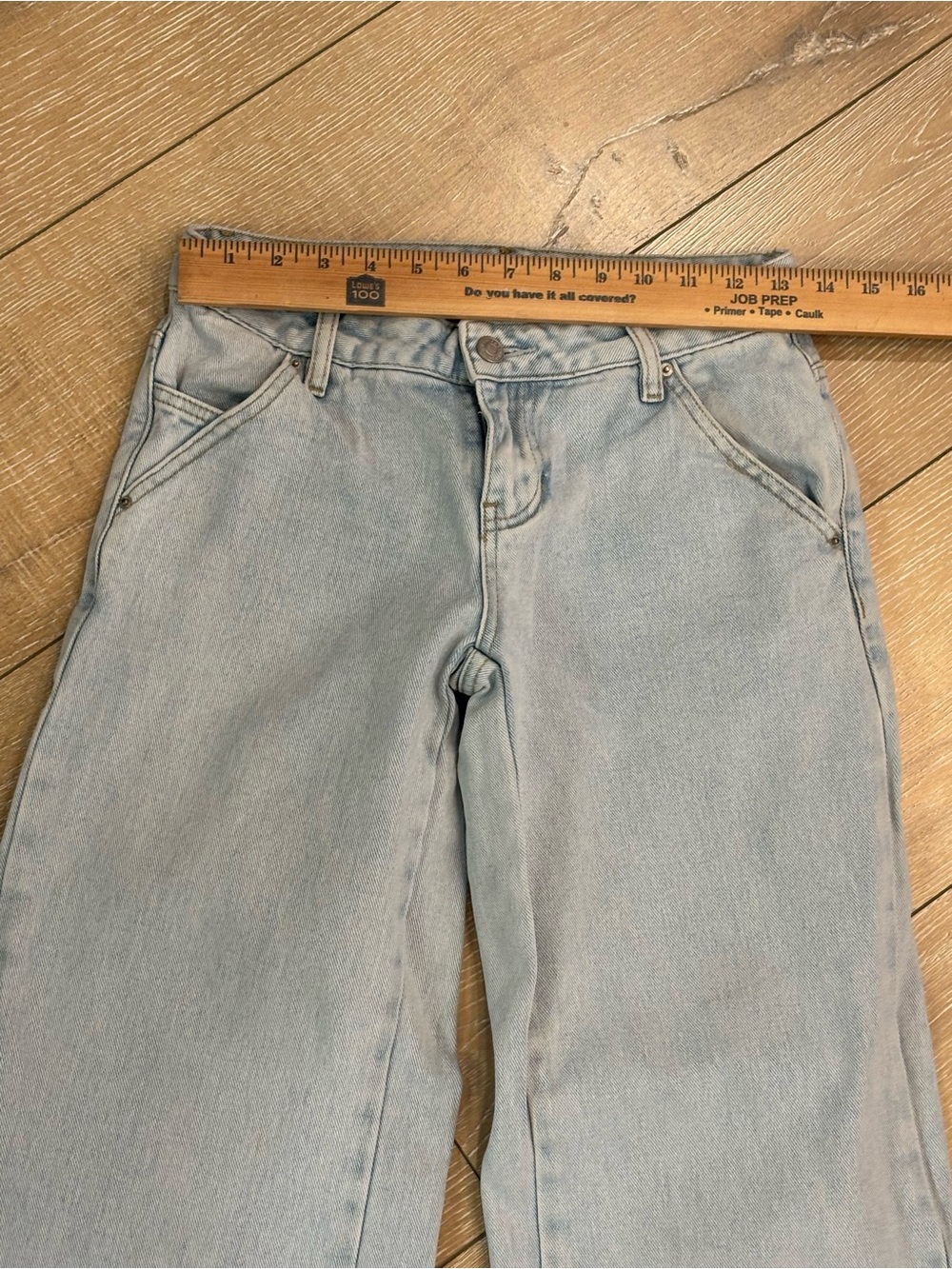 Casey Low Rise Baggy Jeans Size 24 Light Wash Wide Leg Y2K Skater denim - Picture 5 of 8